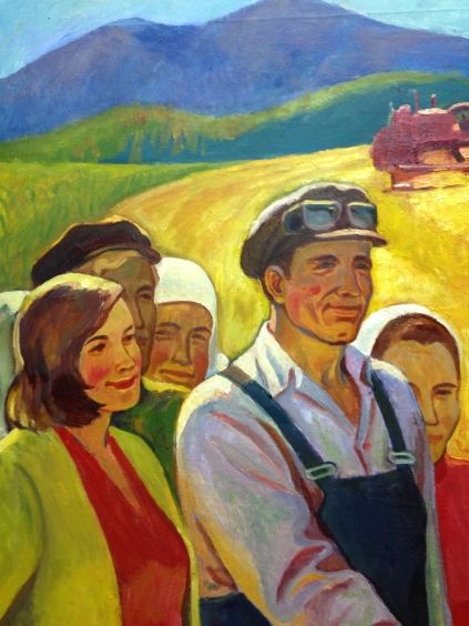«Награждение комбайнера»-Лоза Адольф Иванович