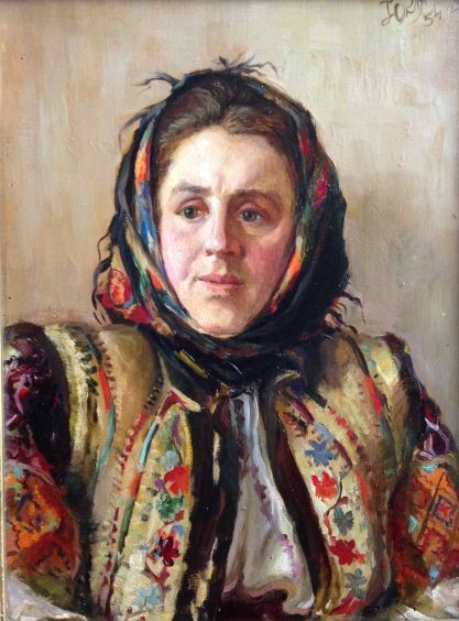 «Гуцулка в национальном праздничном наряде» 1954 - Юкляевских Иван Иванович
