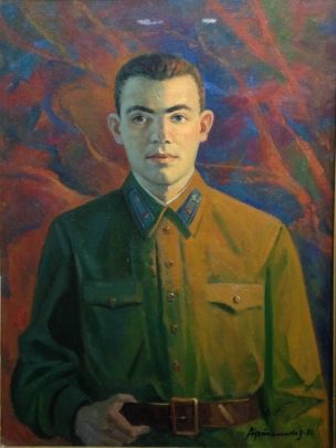 «Портрет Героя СССР Гастелло Н.Ф.» 1981 - Артамонов Алексей Михайлович