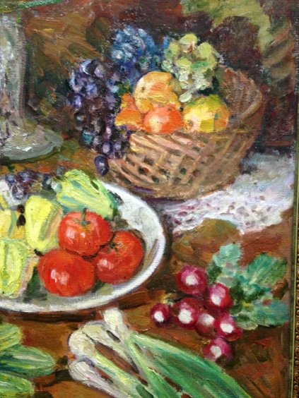«Натюрморт с овощами и фруктами»-Усикова Евдокия Григорьевна