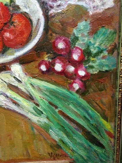 «Натюрморт с овощами и фруктами»-Усикова Евдокия Григорьевна
