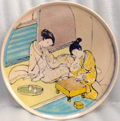 Декоративная тарелка «Японки» 1980 е - Декоративная тарелка «Японки»