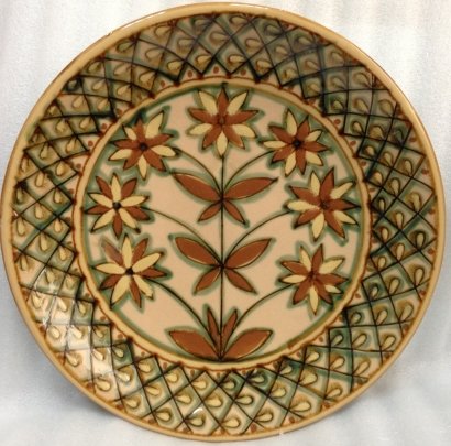 Декоративная тарелка «Цветок» ЛКСФ 1970 е - Декоративная тарелка «Цветок» ЛКСФ