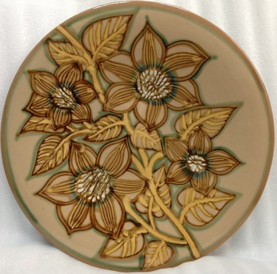 Декоративная тарелка «Цветок» ЛКСФ 1970 е - Декоративная тарелка «Цветок» ЛКСФ