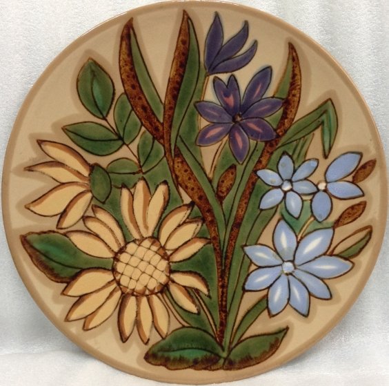 ЛЭКСФ Декоративная тарелка «Цветы» 1970 е - ЛЭКСФ Декоративная тарелка «Цветы»