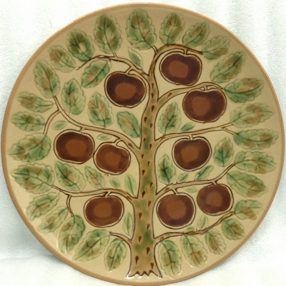 ЛКСФ Декоративная тарелка «Яблоня» 1970 е - ЛКСФ Декоративная тарелка «Яблоня»
