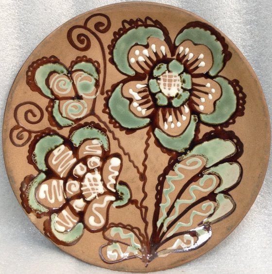 ЛКСФ Декоративная тарелка «Цветы» 1970 е - ЛКСФ Декоративная тарелка «Цветы»