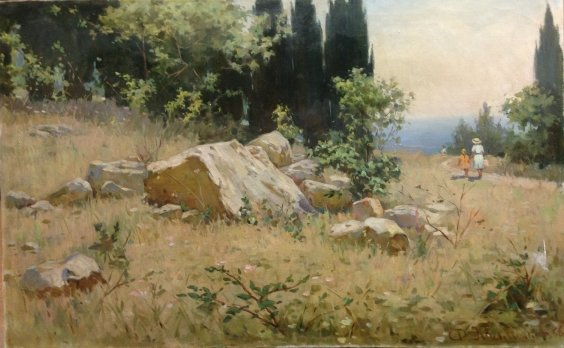 “Crimean landscape-July”-Kalmykov Fedor Batyrbekovich