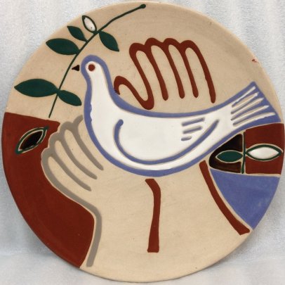 ЛКСФ Декоративная тарелка «Голубь Мира» 1970 е - ЛКСФ Декоративная тарелка «Голубь Мира»