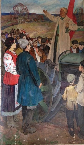 Триптих «Декрет о Земле» (правая часть) 1972 - Васецкий Григорий Степанович