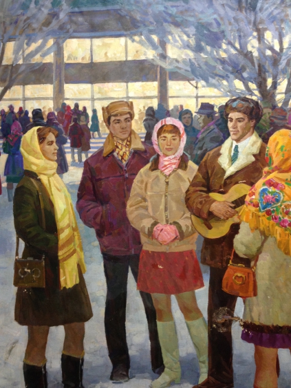 «Вечером у клуба»-Одайник-Самоойленко Зоя Алексаандровна