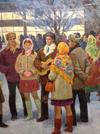 «Вечером у клуба»-Одайник-Самоойленко Зоя Алексаандровна