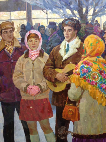 «Вечером у клуба»-Одайник-Самоойленко Зоя Алексаандровна