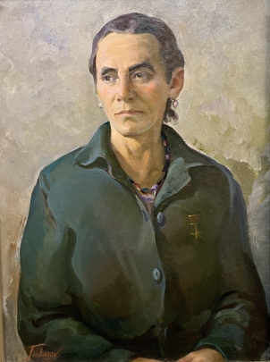 «Портрет Героя Социалистического труда, колхозницы Васелины» 1979 - Павлюк Альберт Семенович
