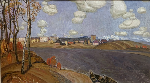 «Пейзаж с речкой» 1970 е гг. - Корольчук Виктор Андреевич