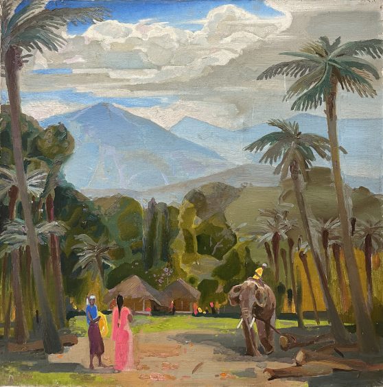 Сюжетно-тематическая картина «Индия. Кашмир в Гималаях»-Горбаченко Владимир Семенович