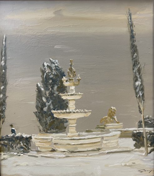 Пейзаж «Снег упал. Алупка» 2007 - Демиденко Александр Иванович