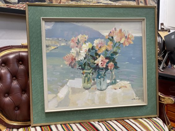 Натюрморт «Гурзуф. Розы»-Демиденко Александр Иванович