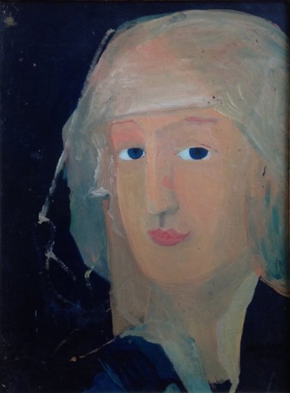 “Portrait on a dark background” 1989 - Korovenko Vasily