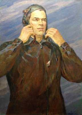 “Portrait of the Test Pilot of the USSR VA Kalinin” 1973 - Sytnik Vladimir Ivanovich