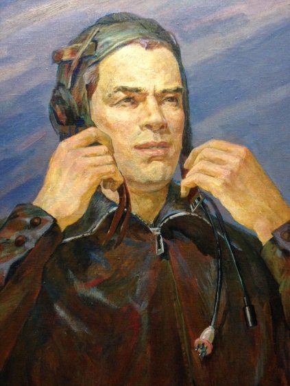 “Portrait of the Test Pilot of the USSR VA Kalinin”-Sytnik Vladimir Ivanovich