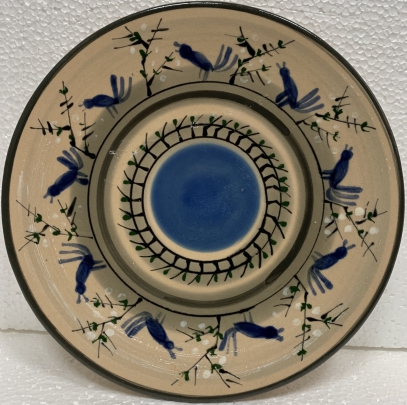 Декоративная тарелка «Птицы» ЛКСФ, авторская 1960 е - Декоративная тарелка «Птицы» ЛКСФ, авторская