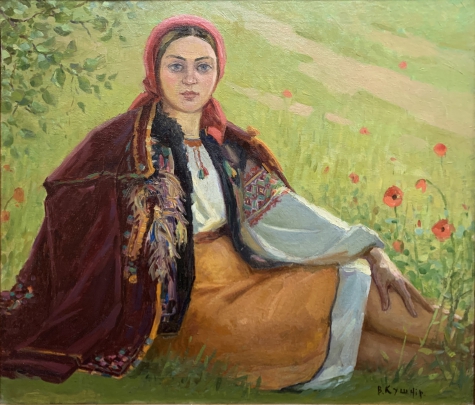 Портрет «Молодая гуцулка» 1960 е - Кушнир Вениамин Владимирович