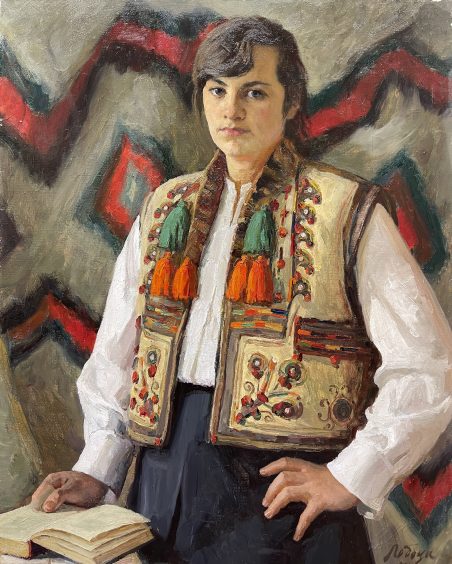 «Портрет девушки с книгой» 1976 - Лобода Иван Иванович